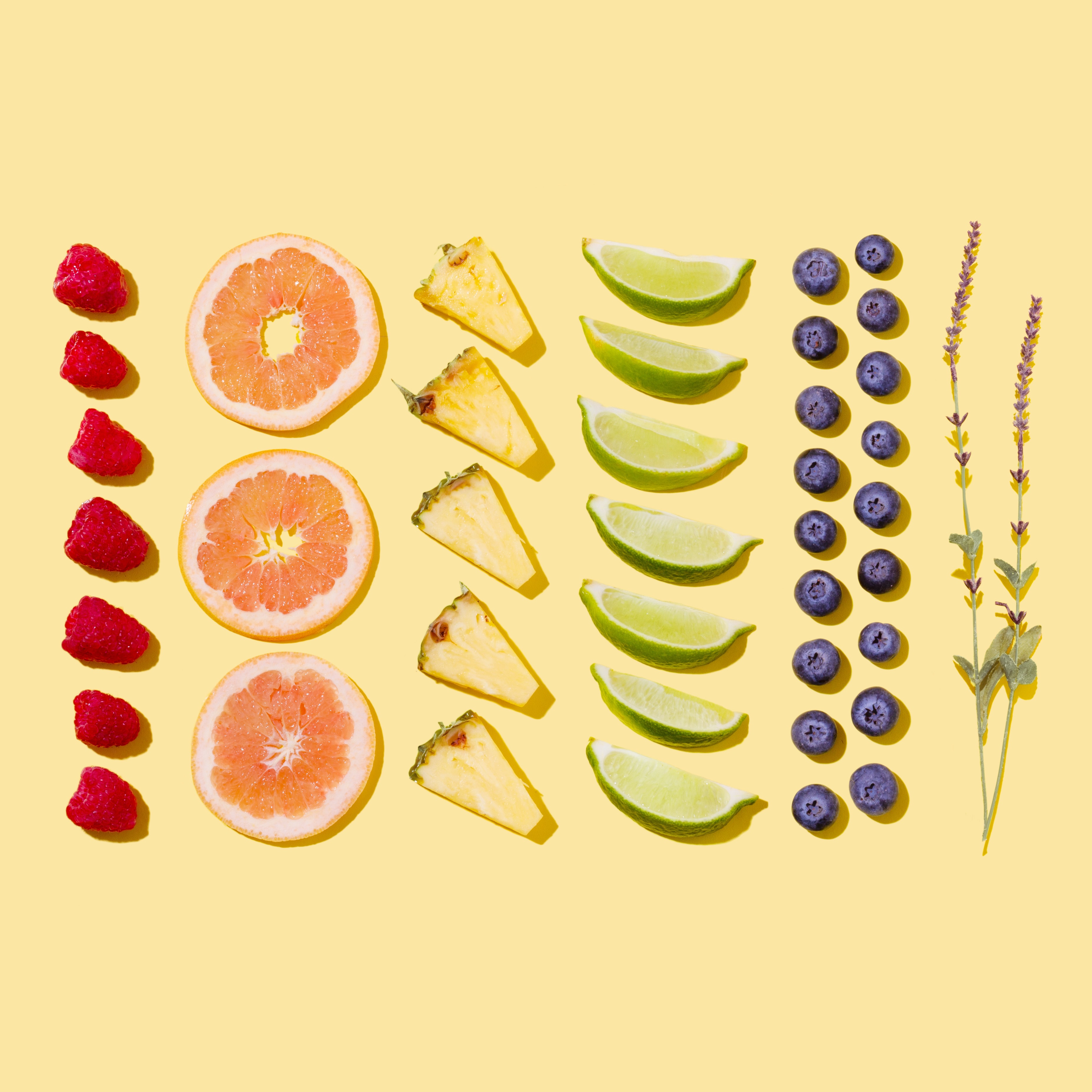 Different fruits.