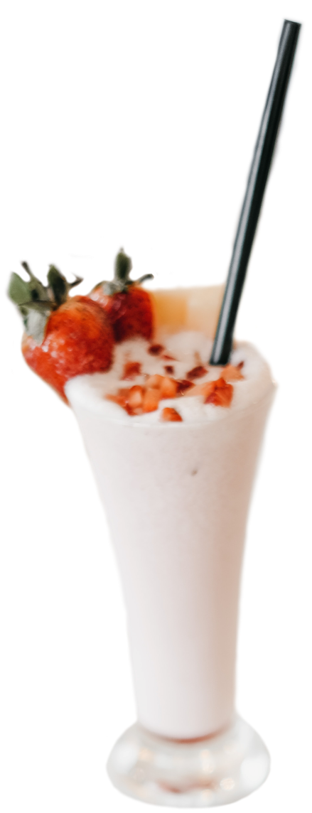 A drink from the menu, Strawberry milkshake.