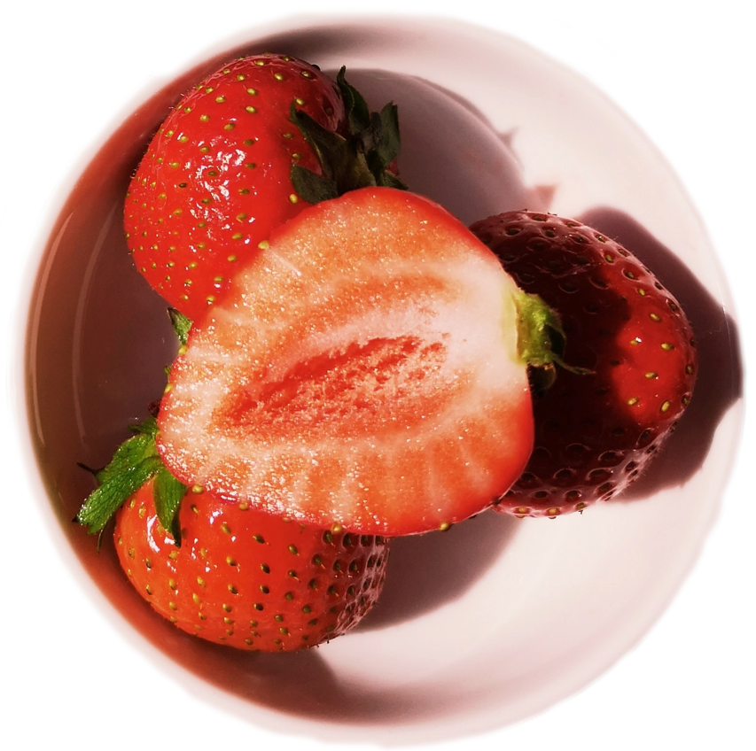 A bowl with strawberries